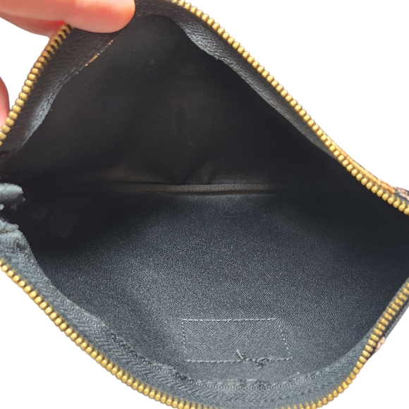 WOUF Salome XL Pouch Bag Leopard Print Clutch Bag Recycled Leather Black NEW - Picture 12 of 16